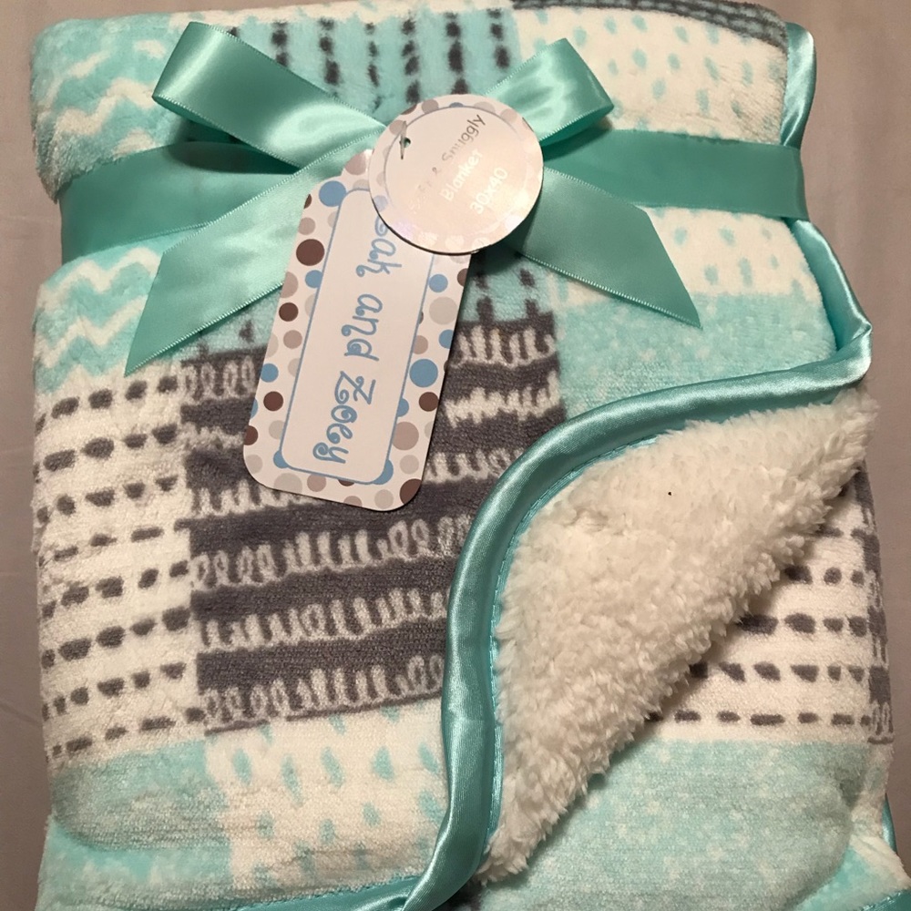 Zak and Zoey plush baby blanket